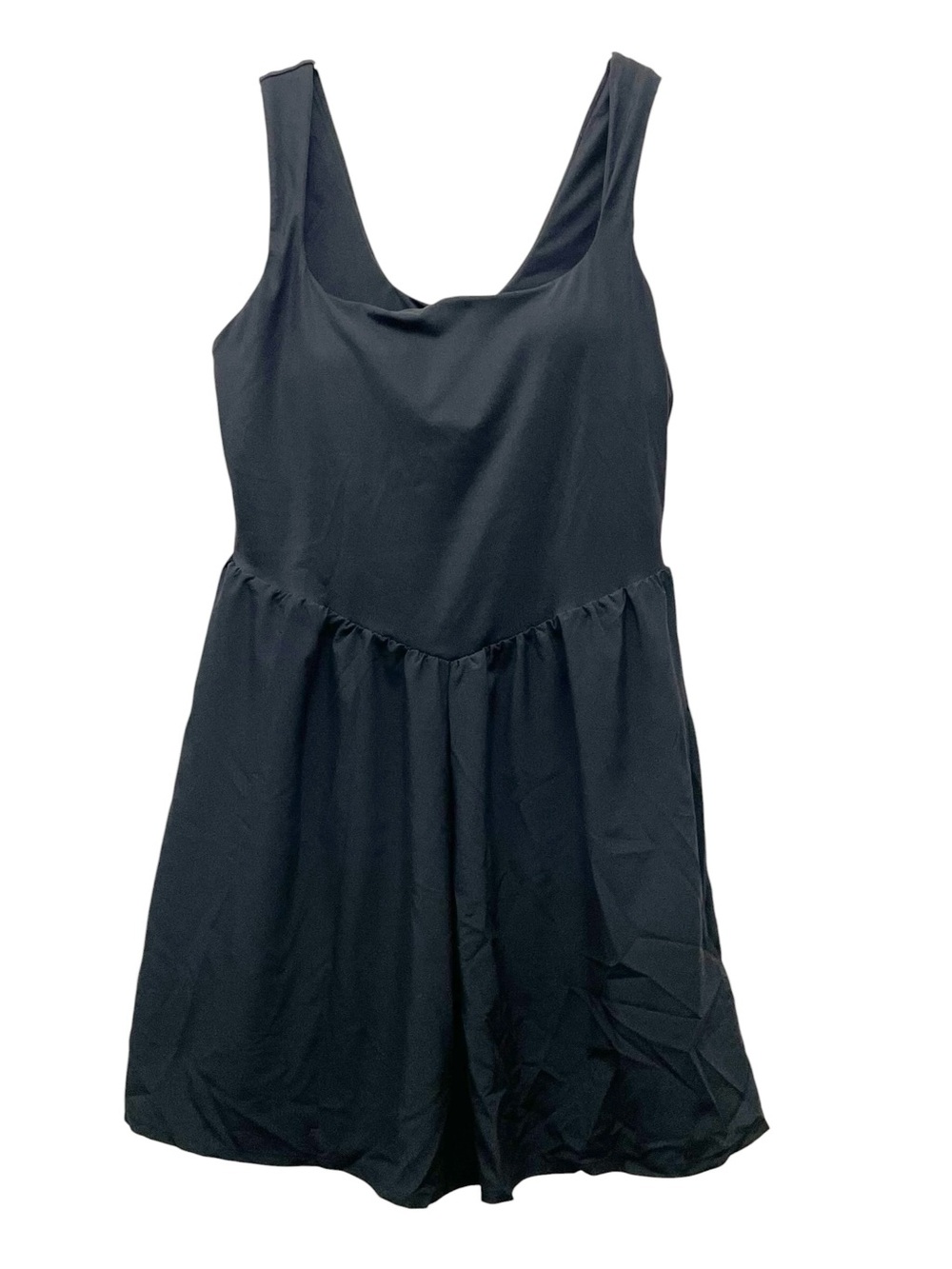 NWT Halara Breezeful Square Neck Active Dress M Black Built In Shorts Pockets - Picture 2 of 15